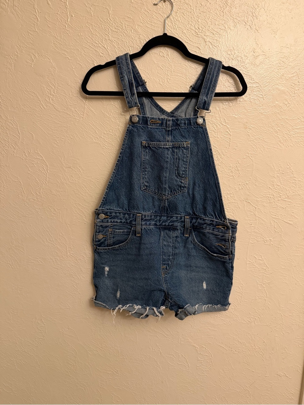Levi's Blue Denim Short Overalls for Kids